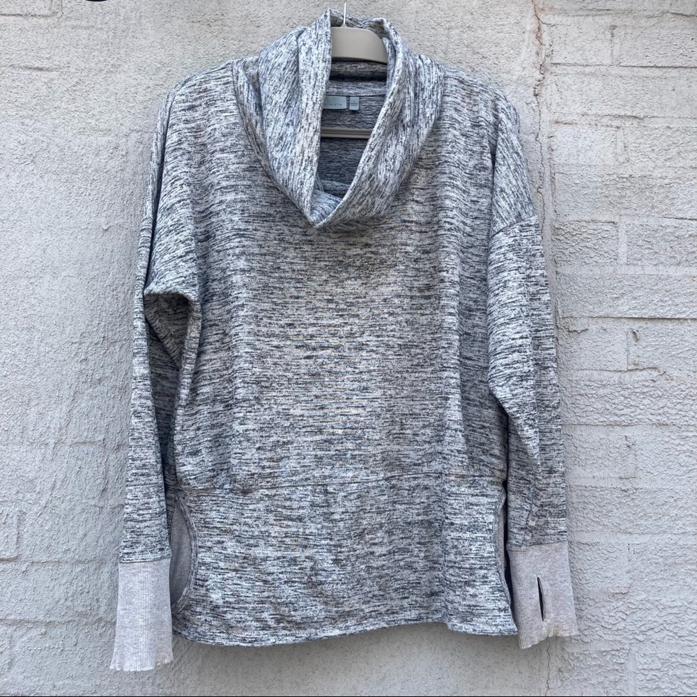 Athleta Grey Turtleneck Sweatshirt, Large